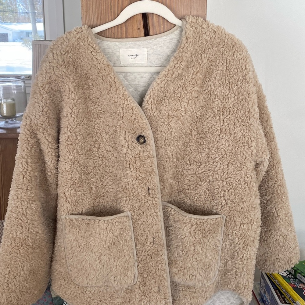 Amente sherpa shacket